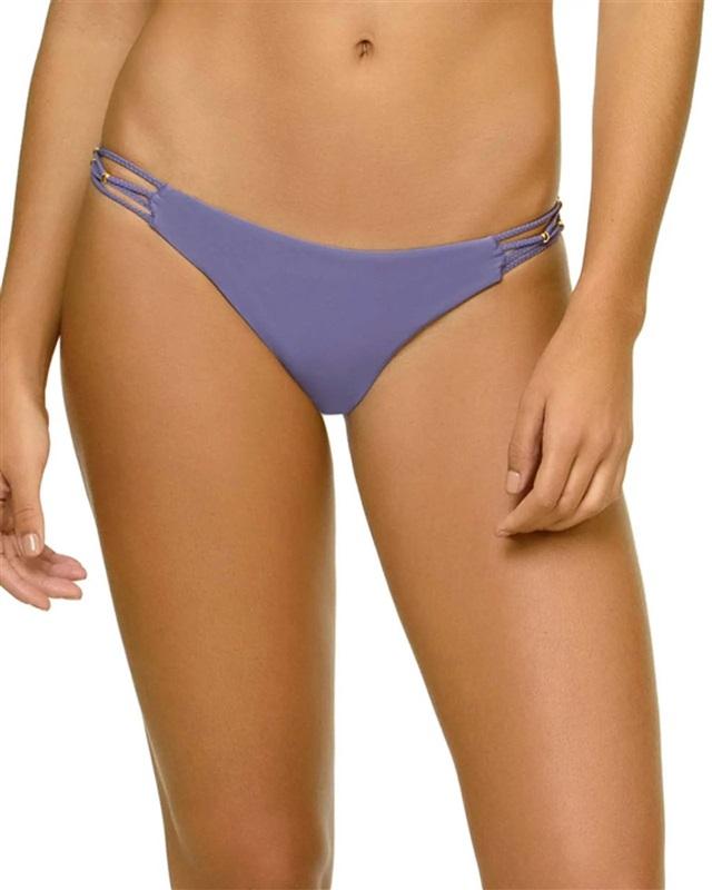 NWT Pilyq Amethyst Zen M Strappy Braided Full Bikini Swim Bottoms #98009