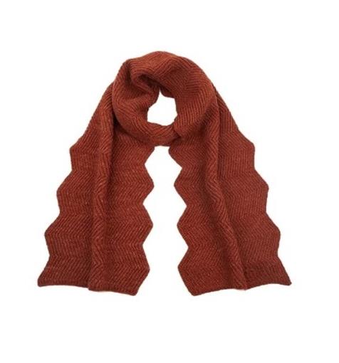 New C.C Beanie Chevron Knit Scarf 86x11 SF9000 Rust Orange #98131