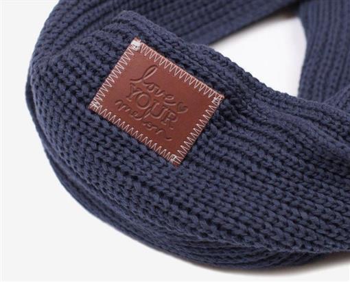 New Love Your Melon Cotton Knit Infinity Scarf Navy 98141