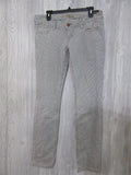 NWT Express 6 Zelda Skinny Jeans Cream Blue Striped 98374