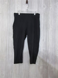 NWT Esprit M Tight Fit Leggings Capri Black 98394