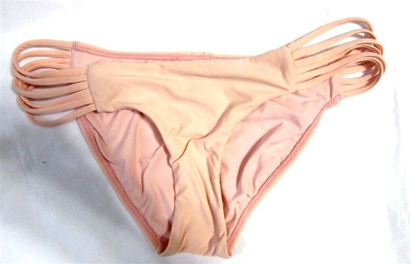 NWTD Pilyq SAMPLE Elizabeth S Cheeky Strappy Side Bikini Swim Bottom Peach 98474