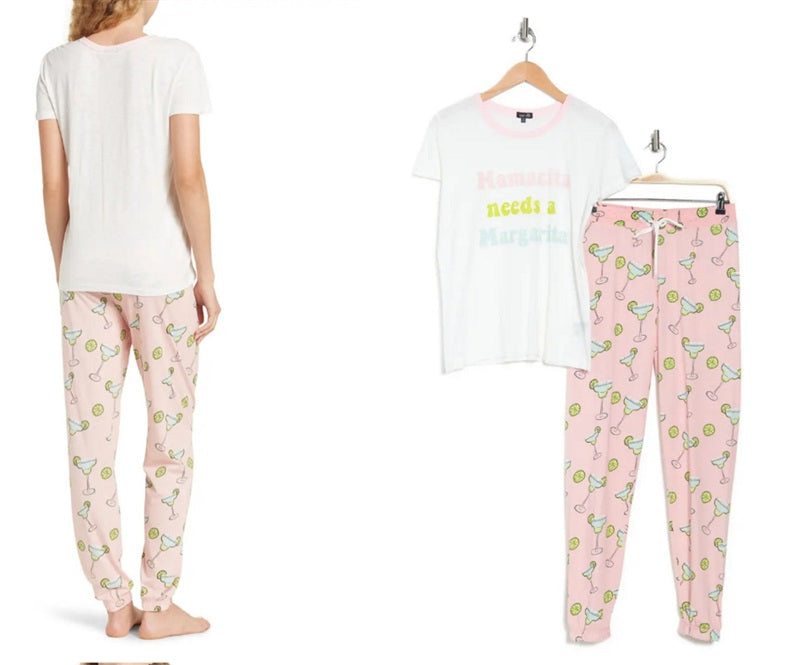 NWT Cozy Zoe M Short Sleeve Mamasita Margarita Pajama Set #98543