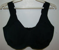NWOT Comfort Choice 38B Cotton Sports Bra 27-1203-2 Black #98549