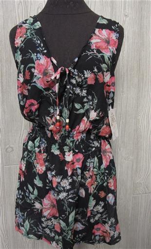 NWT Becca M French Valley Poppy Floral Printed Dress Swim Cover-Up 98593
