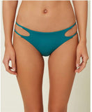 NWT O'Neill LG Saltwater Solids Cut Out Bikini Bottom Teal 98614