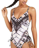 NWOT Bar III M Swimsuit 1pc Ink Dye Tie-Dyed Low-Back 98642