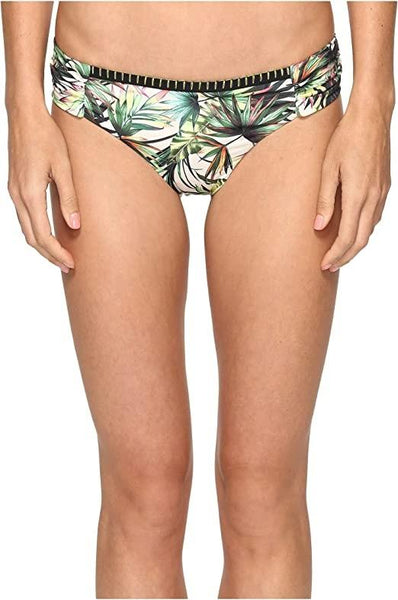NWT Lucky Brand M Coastal Palms Side Sash Hipster Bikini Bottom 98644