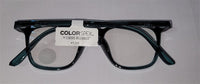 Corinne McCormack Teal Square Colorspex +1.00 Blue-light Reading Glasses #98723