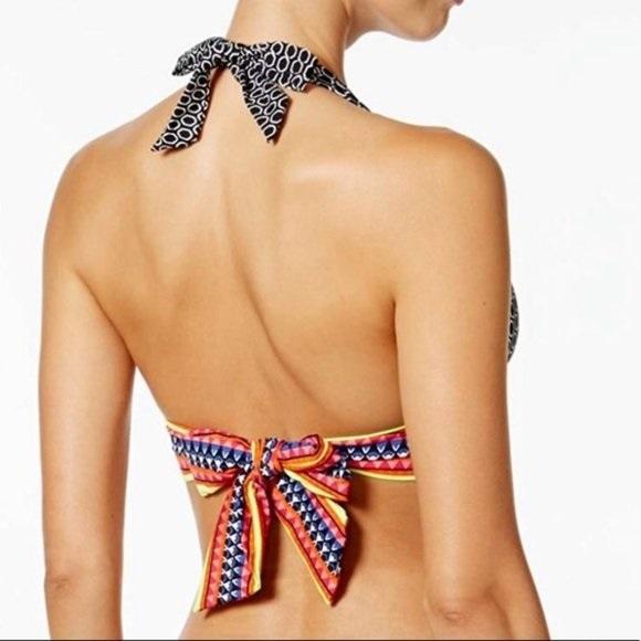NWT JAG M Tiki Geo Halter Bikini Triangle Bikini Swim Top #98794