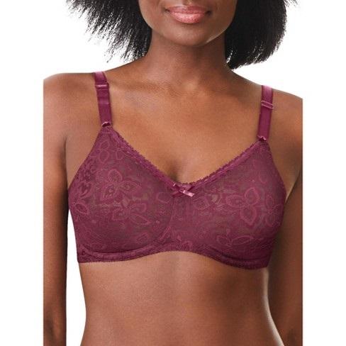 NWOT Bali 36DD Lace 'N Smooth Seamless Cup Underwire Bra 3432 Purple 98899