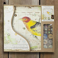 Lone Elm Vintage Rustic Perpetual Magnetic Calendar Set Bird & Music Note