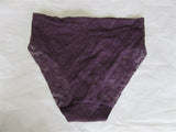 NWT 3 TC Fine Intimates S Wonderful Edge All Over Lace Hi-Cut Panty Purple 98980
