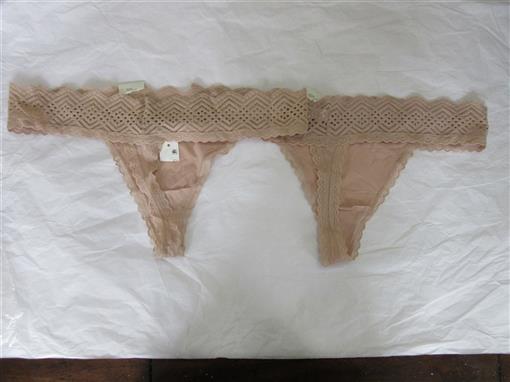 NWT 2 Parisian L Lace Waist Thong Panty WM1940 99902