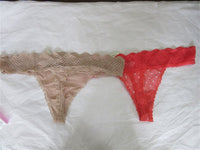 NWT 2 Parisian XL Lace Waist Thong Panty WM1940 99903