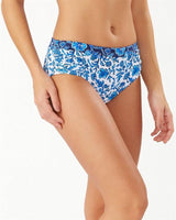 NWOT Tommy Bahama Woodblock S Blue Floral Full Bikini Swim Bottom #99033