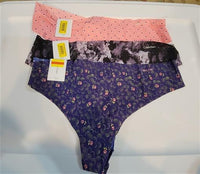 NWT Calvin Klein 3pr Invisibles Microfiber Thong Panty D3507 99047
