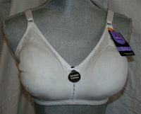 NWOT Bali White 38D Cotton Double Support Wirefree Bra 3036 99055