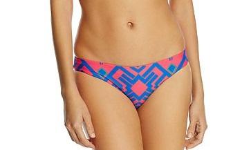 NWT Red Carter Passion S Red Geometric Reversible Bikini Swim Bottom #99096