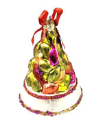 NEW Sterling Blown Glass Sardine Tower I love Meow Cat Christmas Ornament