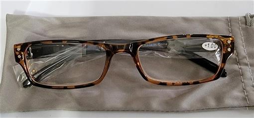 CessBlue Tortoise Rectangle Blue Light 1.0 Reading Nerd Glasses Readers 99131