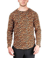 NWt Natori L Mens Kaede Animal Print Raglan Crewneck Pajama T-Shirt 99237