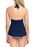 NWT Profile by Gottex 6 Belle Curve Navy Halter Tankini Top 99266