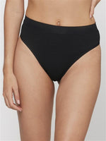 NWT L Space Frenchi S Black High-Waisted Bikini Swim Bottom #99271