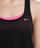 NWOT Nike M Sport Mesh Layered Tankini Black Pink 99294