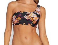 NWOT Volcom Garden Variety S Floral Crushed Off-Shoulder Bikini Swim Top #99311
