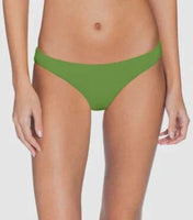 NWT Robin Piccone Solid Green M Side Tab Cheeky Bikini Swim Bottom #99356