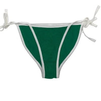 NWOT American Apparel L Green White Terry Cloth String Bikini 99304