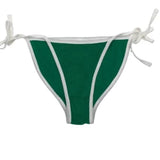 NWOT American Apparel L Green White Terry Cloth String Bikini 99304