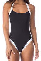 NWT La Blanca Modern Muse SZ 10 Color Block Underwired One-Piece Swimsuit #99601