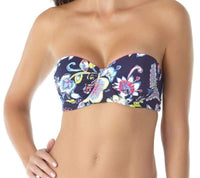 NWT Anne Cole Holiday Paisley 34B/32C Underwired Bandeau Bikini Swim Top #99654