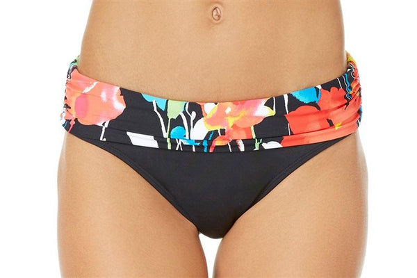 NWOT Anne Cole Growing Floral XS Banded Cheeky Bikini Swim Bottoms #99687