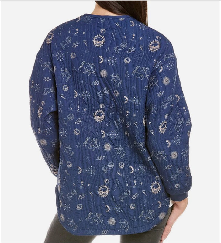 NWT Calme by Johnny Was XS Yessi Quilted Horoscope Moon & Stars Jacket 99819