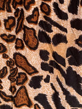 NWT Wild Leopard Print Deep V-Neck Halter Sundress Stretch Maxi Dress XL #23