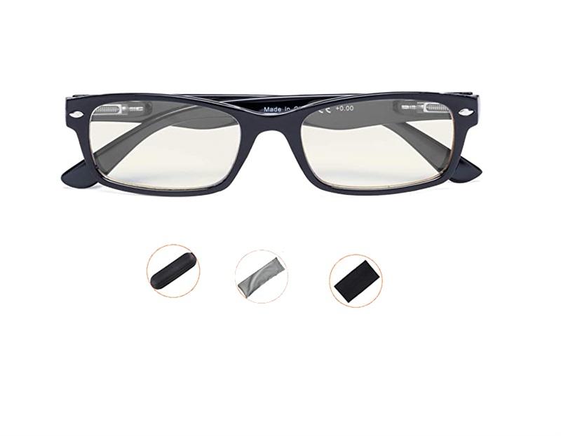 NWT CessBlu Black Rectangle Blue Light 1.25 Reading Nerd Glasses Readers 86121