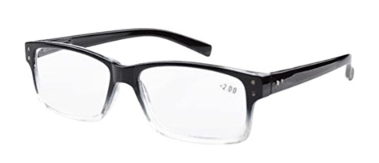 EyeKepper Unisex Black Ombre Rectangle +1.00 Reading Glasses 86587 C3