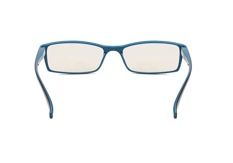 CessBlu Black Blue Rectangle Blue Light 1.00 Reading Nerd Glasses Readers 86636