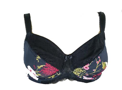 NEW Amoureuse 44C Black Floral & Lace 92234 Bra #91822