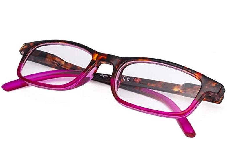 NEW Pink & Brown Tortoise Rectangle Reading Glasses 3.00 F8 88106