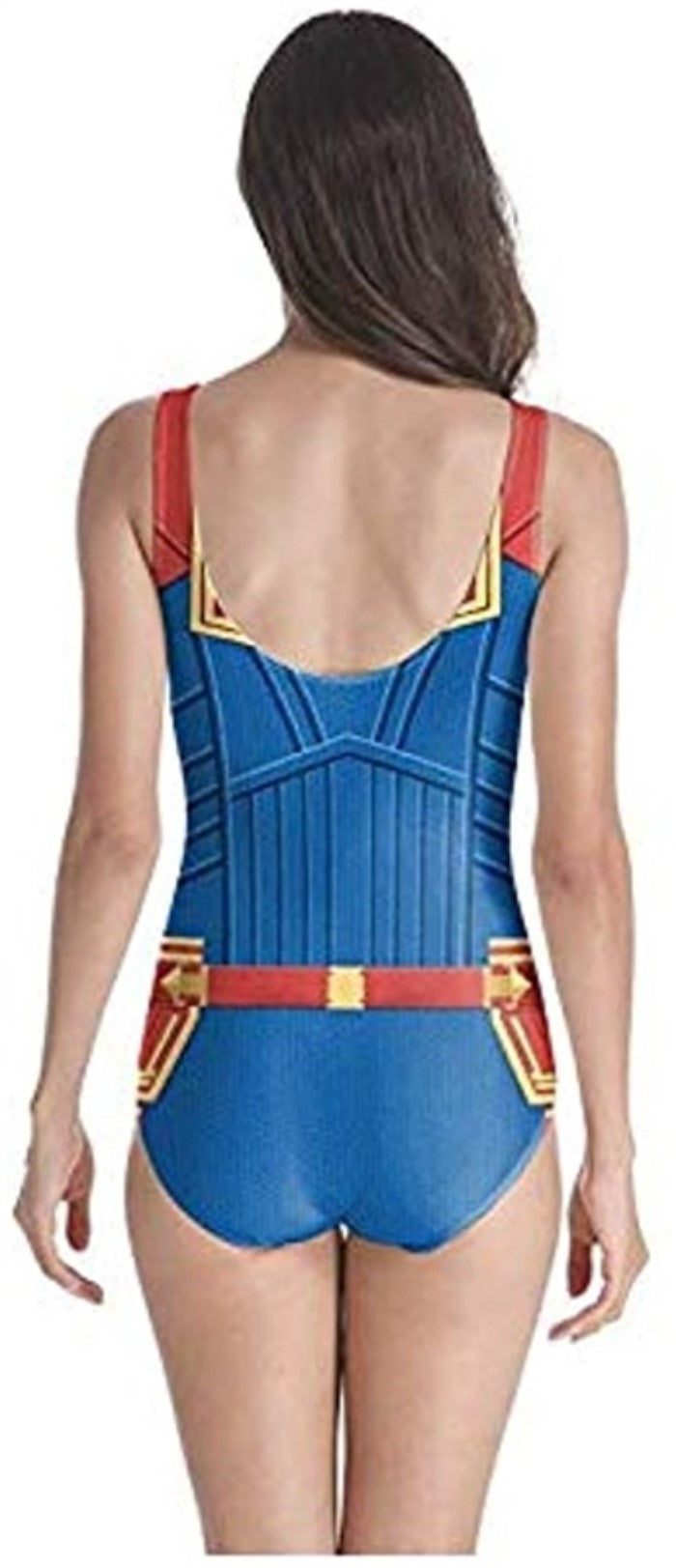 NWT Captain Marvel Superhero Carol Danvers One-Piece Swimsuit XL #79526