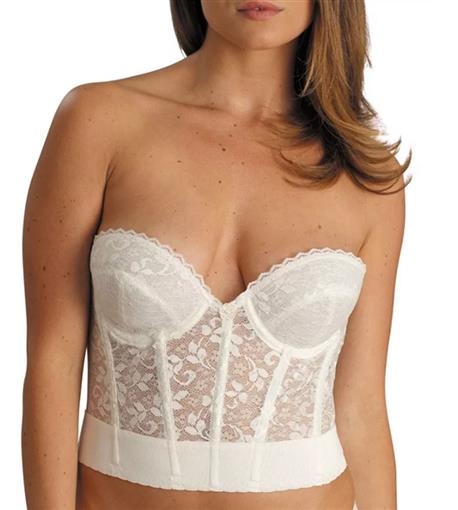NEW Carnival 38D Lace Low Plunge Longline Bra 213 Ivory #90016