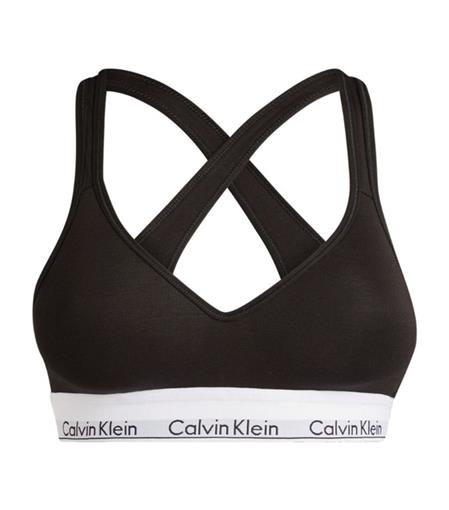 NWT Calvin Klein S Modern Cotton Padded Bralette QF1654 Black #84563