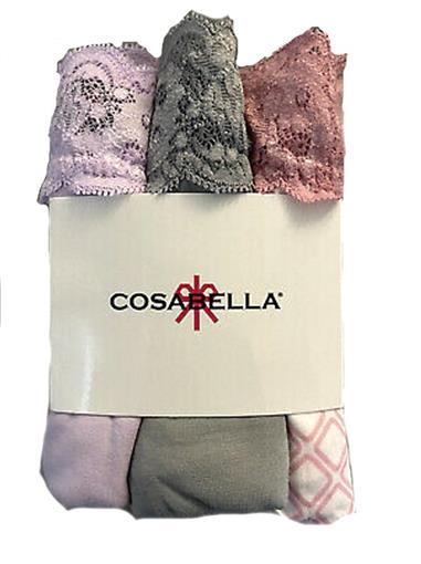 NEW Cosabella 1X Hot Pants Boy Shorts 3 Pk Underwear Pink Purple Gray #80029