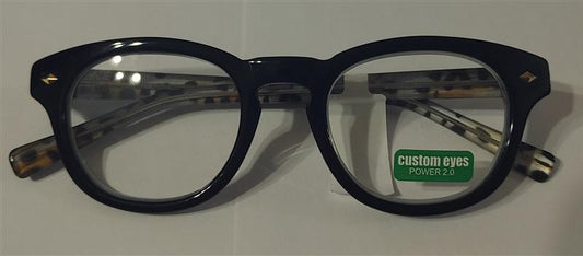 Custom Eyes Black Cat Eye Frame 2.0 Reading Nerd Glass Readers 82342