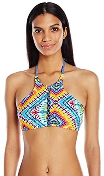 Jessica Simpson Surfside SM SSSV17214 Reversible Multi Bikini Halter Top #89769