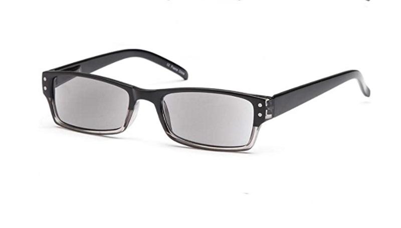 Gamma Ray Reading Sunglasses Black Clear Fade 1.25 Readers G7 88208